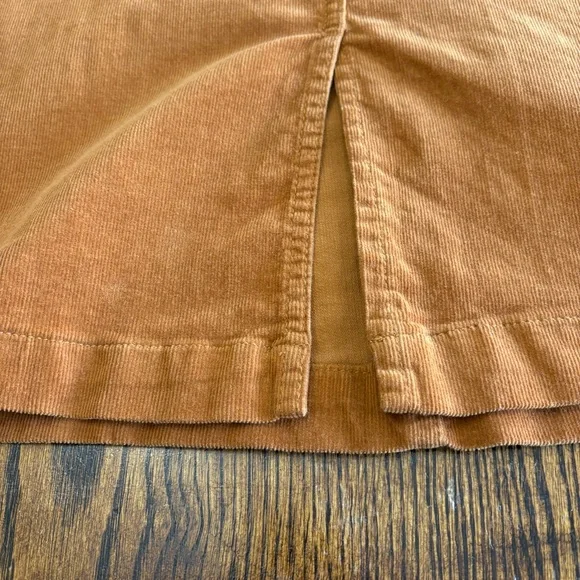 NWT St. John’s Bay Corduroy Skirt Size 14 Rust Brown Preppy Secretly Slender - Picture 8 of 12